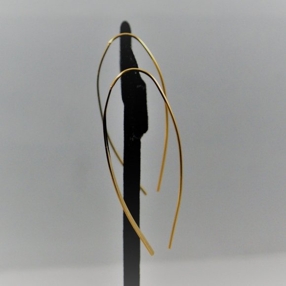 Modern Gold Earrings | New! - Picture 2 of 4